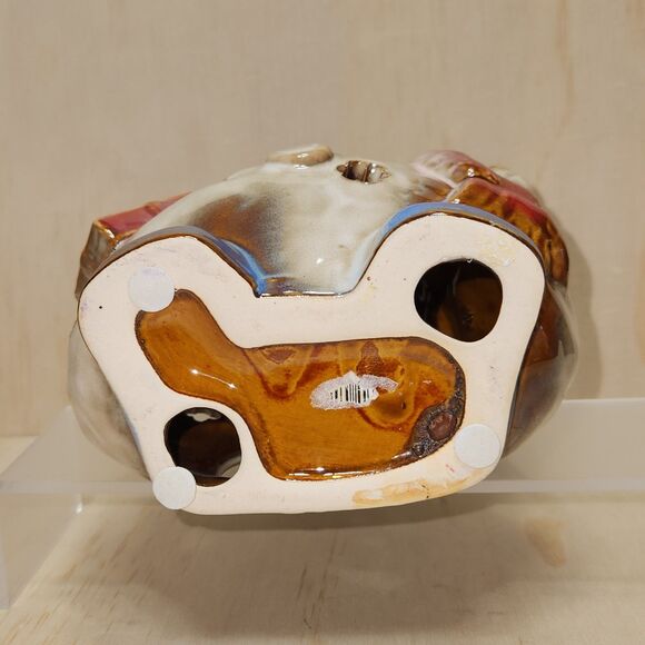 Kirkland's Potter's Garden Ceramic Snowman Candle Holder Tea Light - Picture 7 of 9